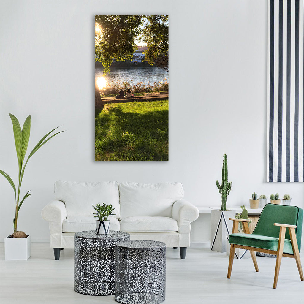 spanish winter guadalquivir park Vertical Canvas Wall Art