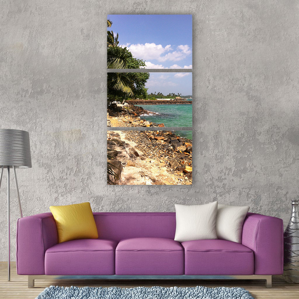 Sri lanka sea beach summer Vertical Canvas Wall Art
