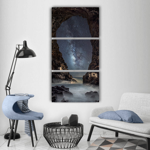 Star sea astronomy cosmos galaxy Vertical Canvas Wall Art