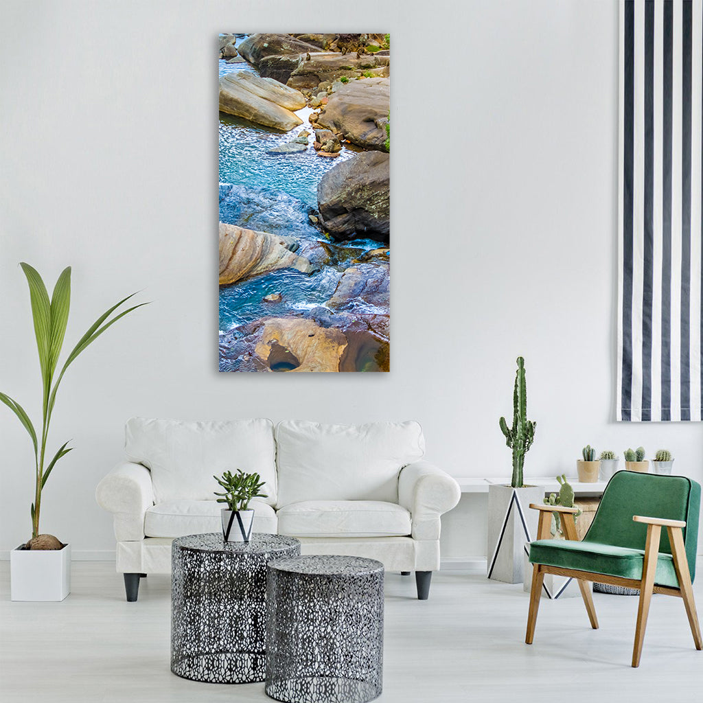 stream water wet nature clean Vertical Canvas Wall Art