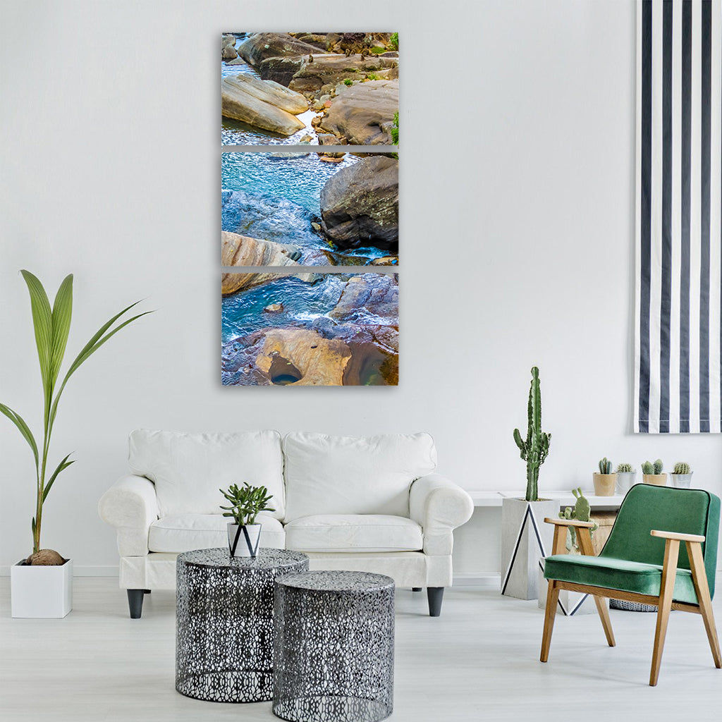 stream water wet nature clean Vertical Canvas Wall Art