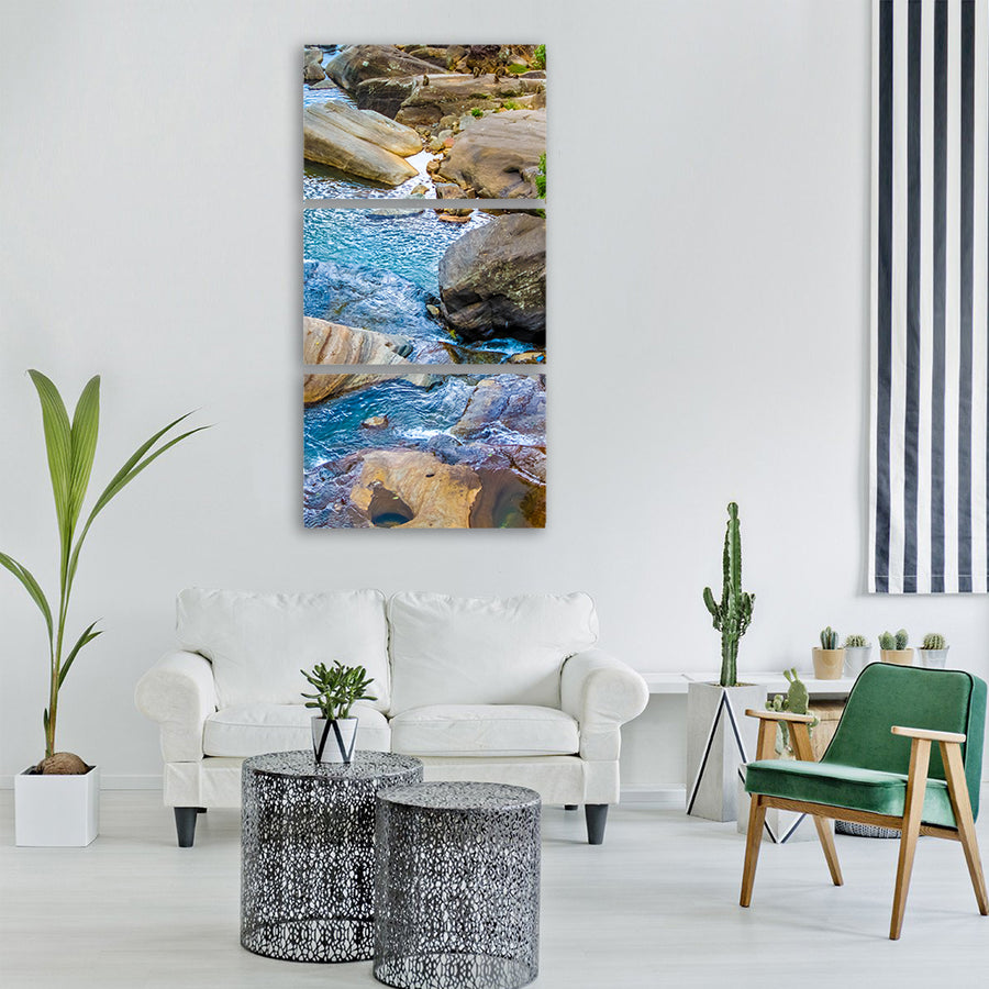 stream water wet nature clean Vertical Canvas Wall Art