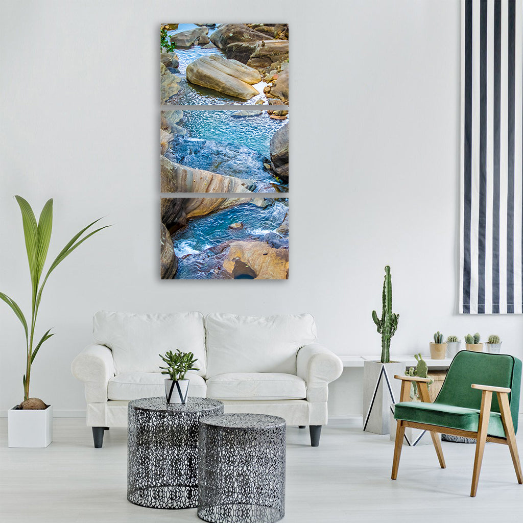stream water wet nature clean Vertical Canvas Wall Art