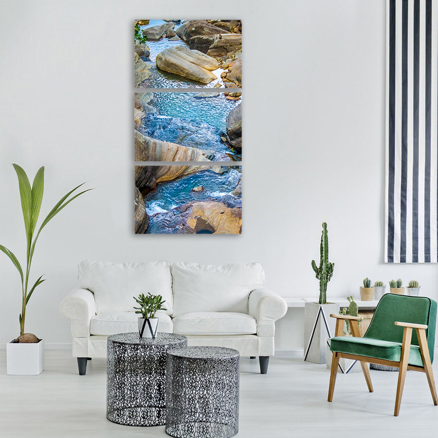 stream water wet nature clean Vertical Canvas Wall Art