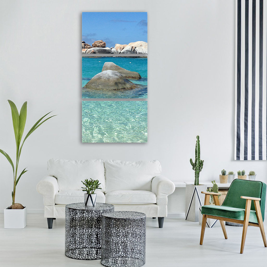 summer vacation sea summer vacation Vertical Canvas Wall Art