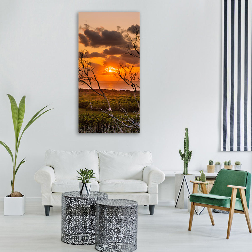 sunrise landscape nature sunset Vertical Canvas Wall Art