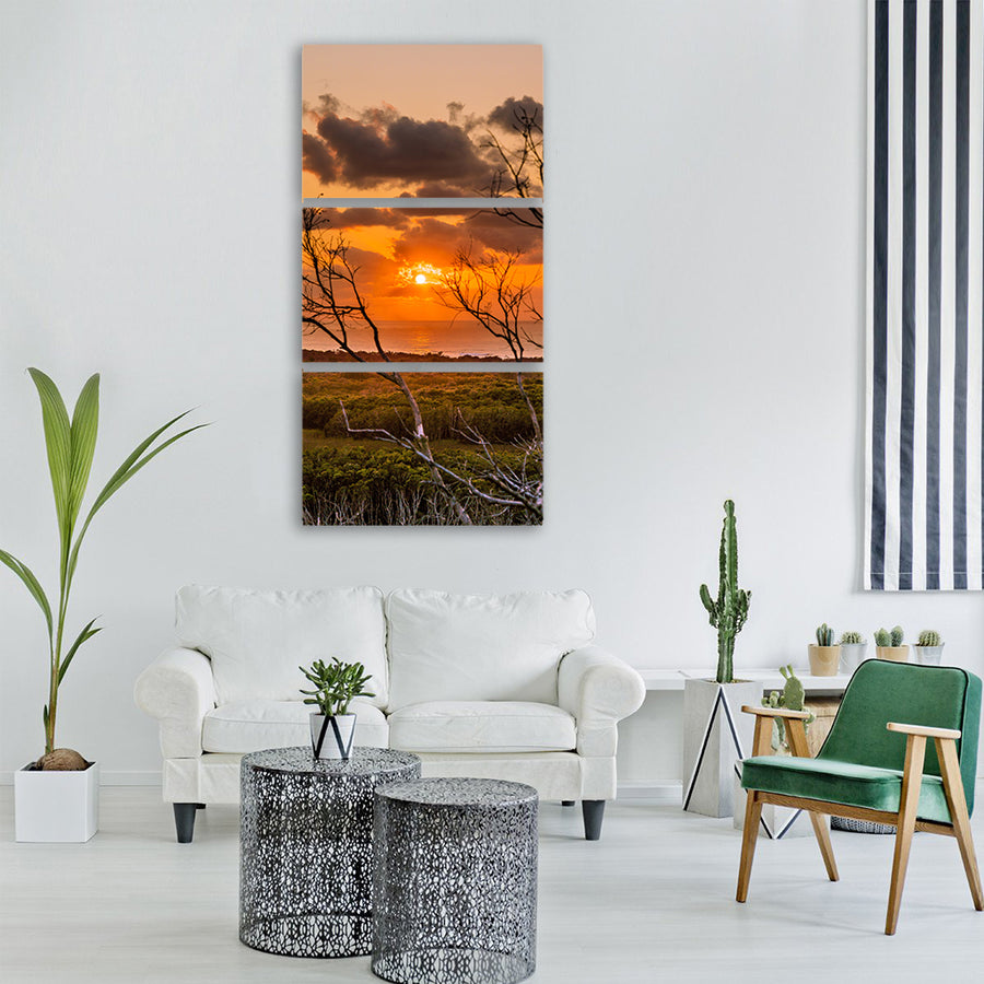 sunrise landscape nature sunset Vertical Canvas Wall Art
