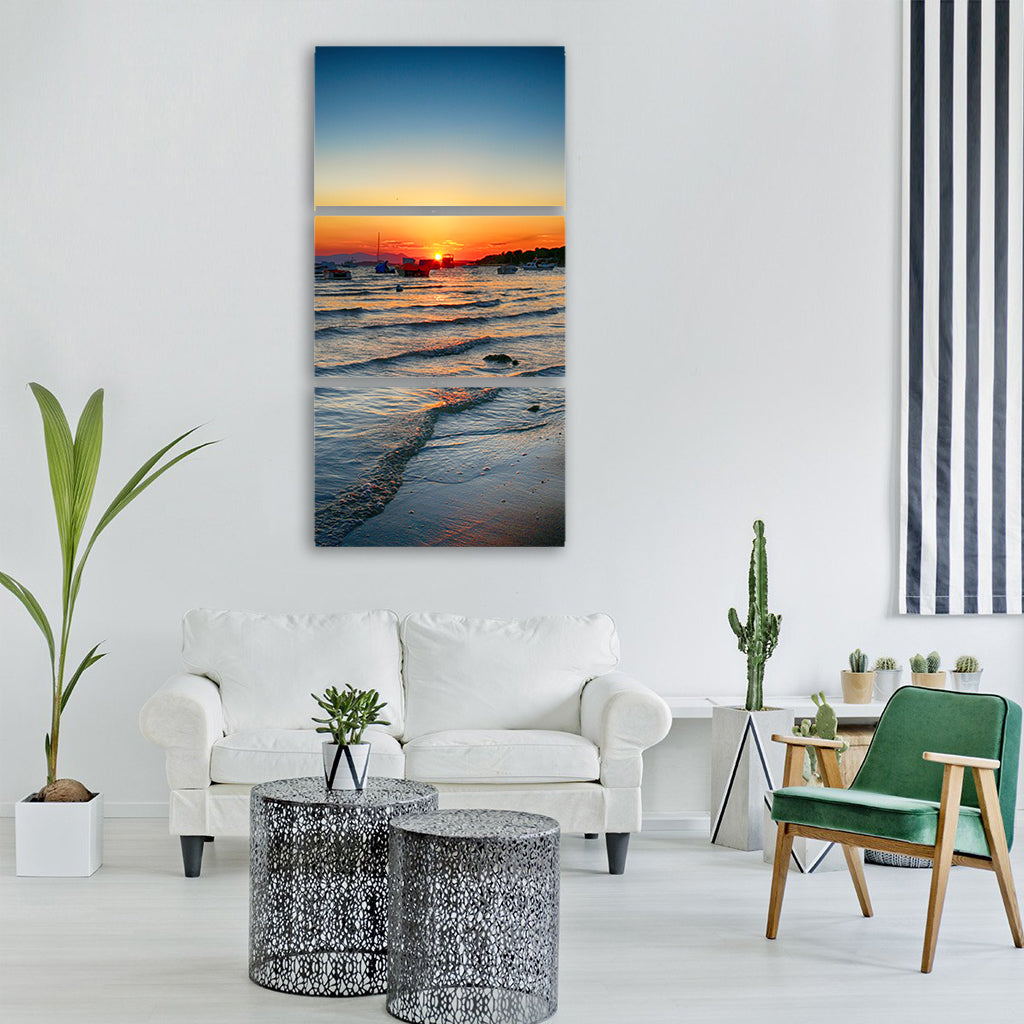 sunset marine sky nature sunrise Vertical Canvas Wall Art