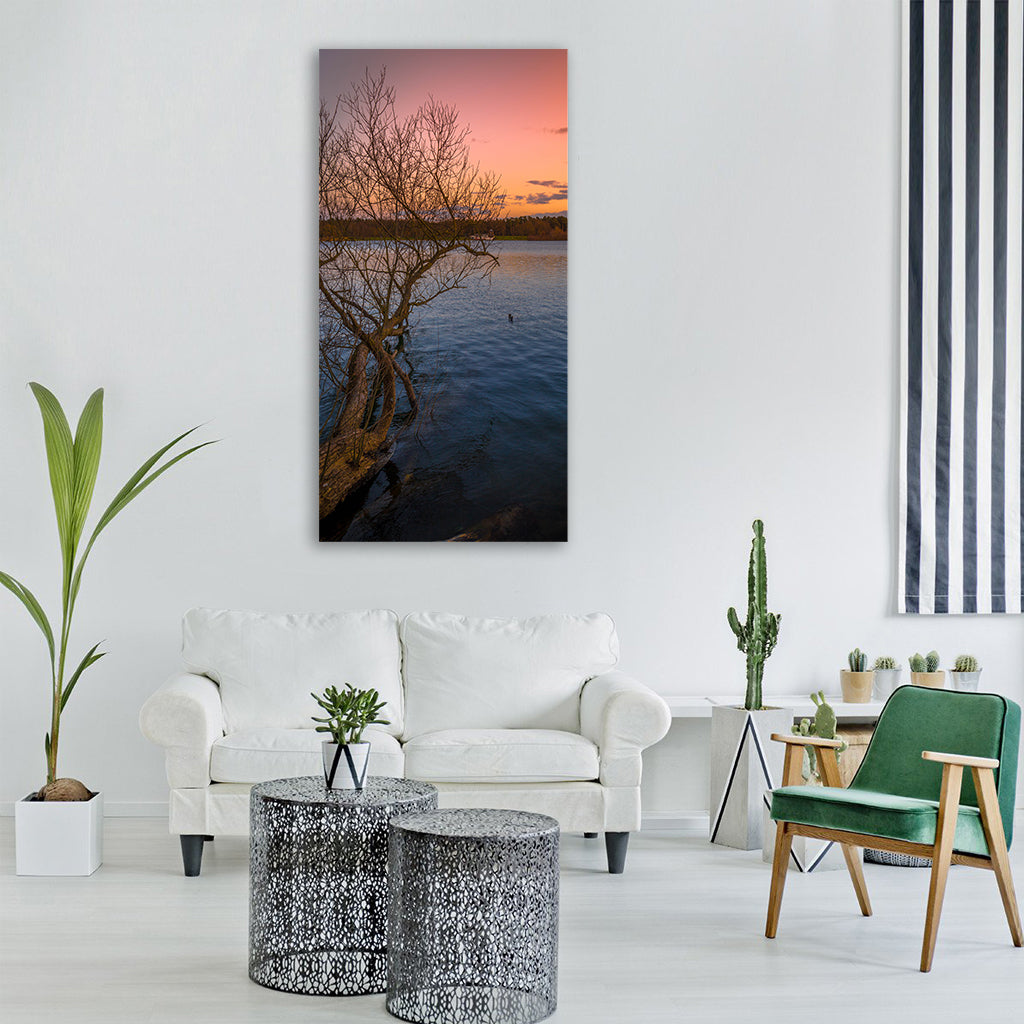 sunset sunrise freedom landscape Vertical Canvas Wall Art