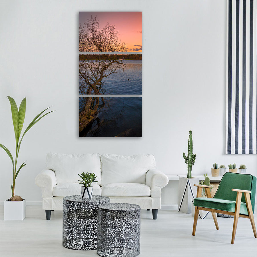 sunset sunrise freedom landscape Vertical Canvas Wall Art