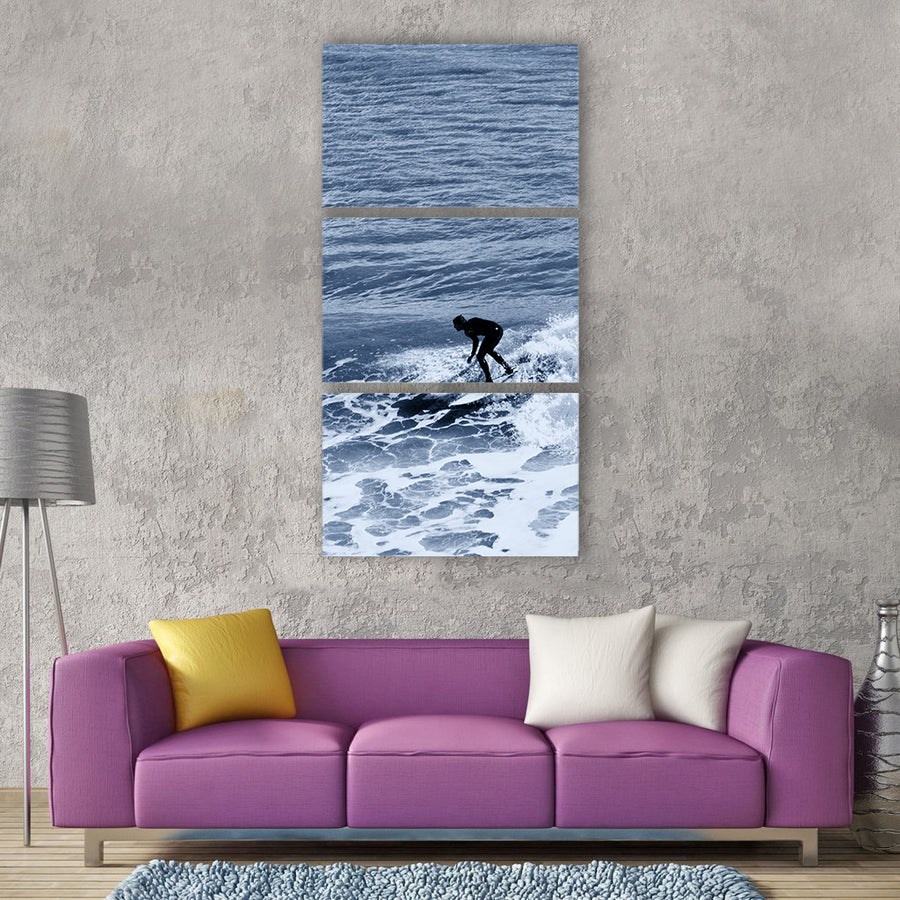 Surf surfing ocean sea water Vertical Canvas Wall Art