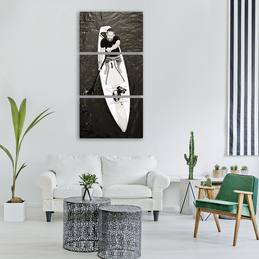 surfer surfboard sport surf Vertical Canvas Wall Art