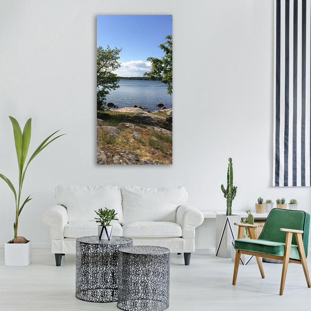 sweden blue himmel sky blue summer Vertical Canvas Wall Art