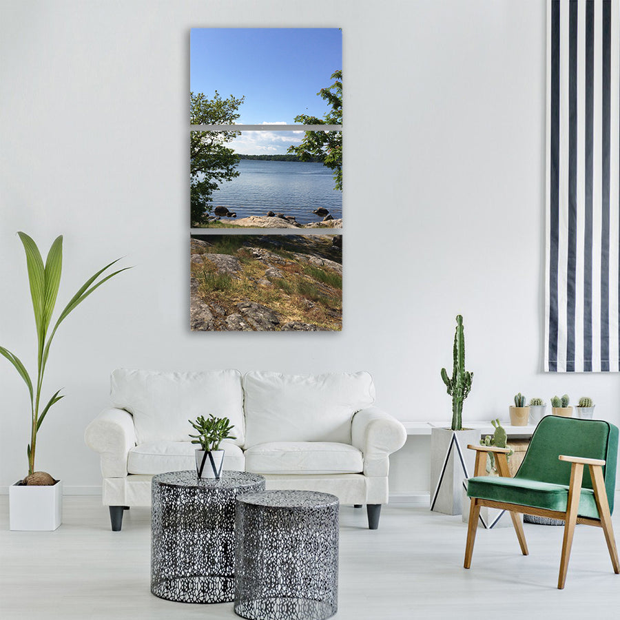 sweden blue himmel sky blue summer Vertical Canvas Wall Art