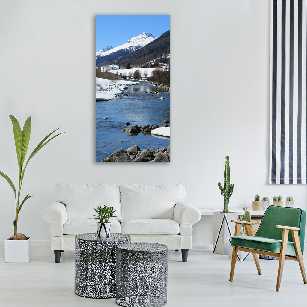 switzerland engadin graubünden Vertical Canvas Wall Art