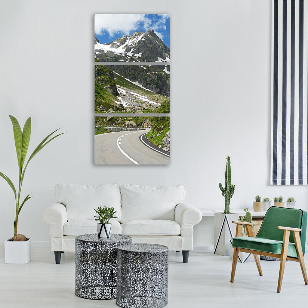 switzerland susten pass pass road Vertical Canvas Wall Art