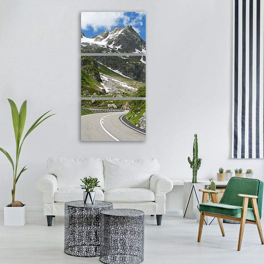 switzerland susten pass pass road Vertical Canvas Wall Art