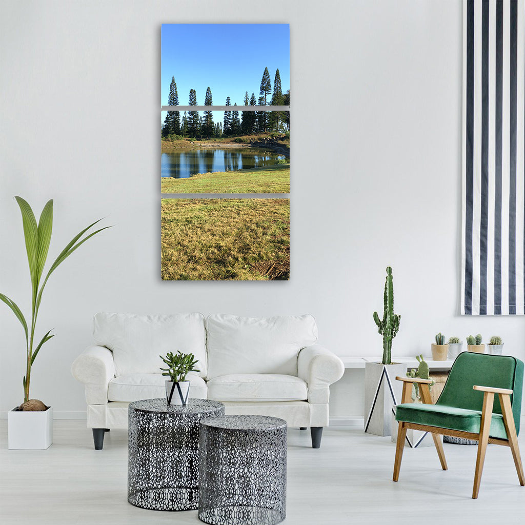 tall trees quiteness hawaiian Vertical Canvas Wall Art