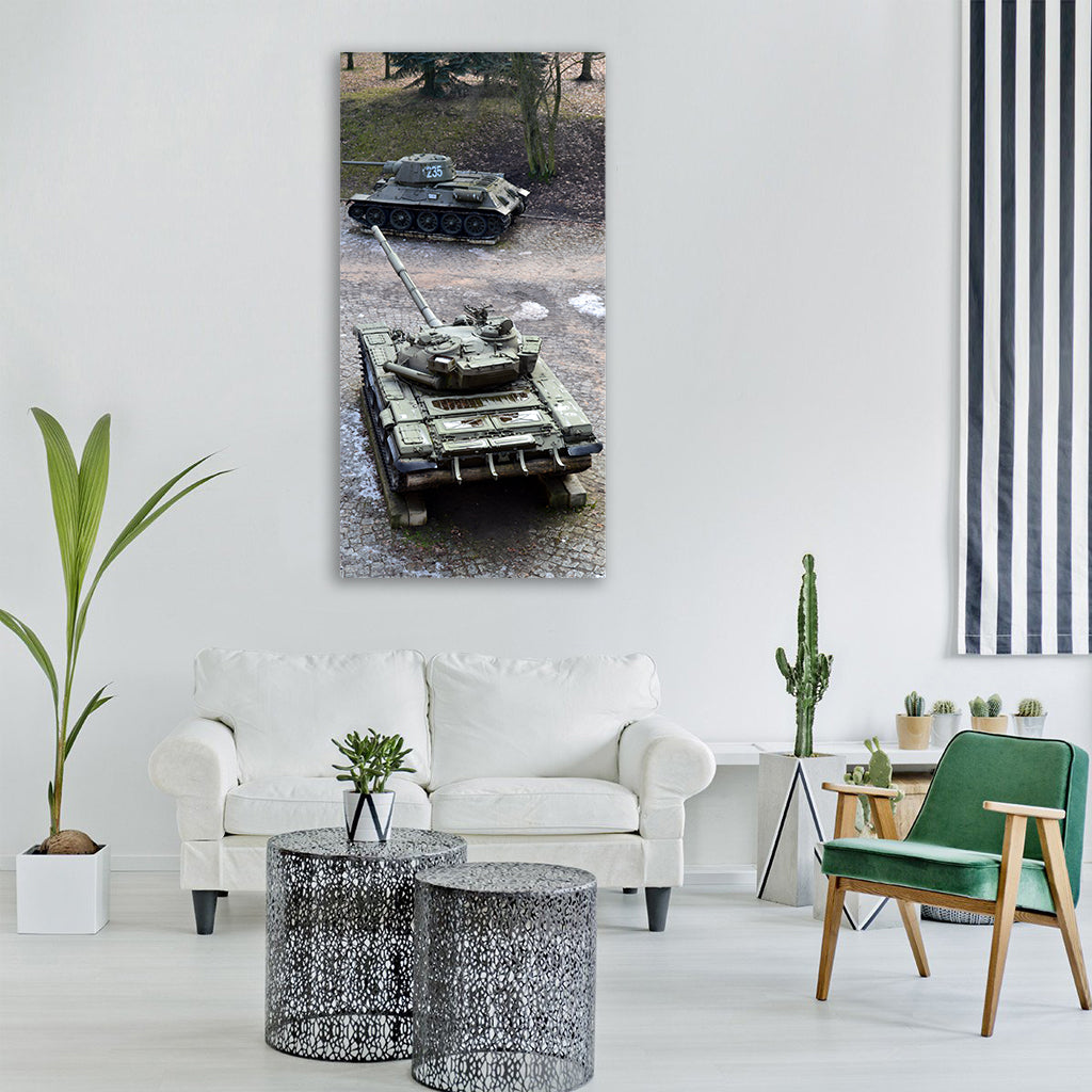 tanks the museum the military Vertical Canvas Wall Art