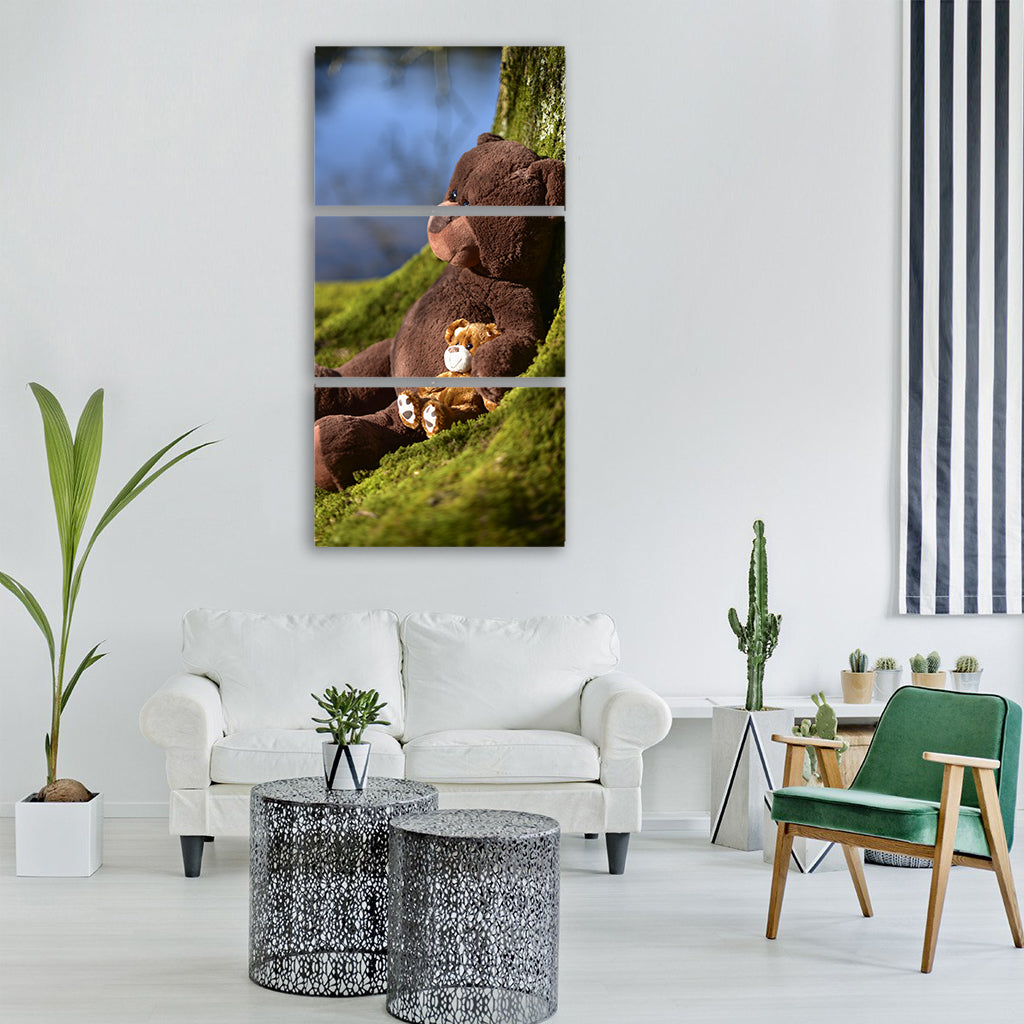 teddy soft toy toy bear soft cute Vertical Canvas Wall Art