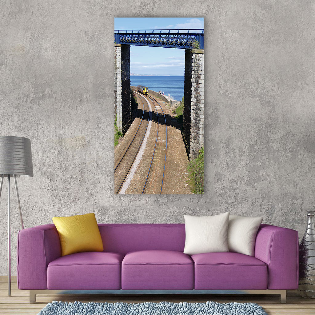 Teignmouth devon water coast sea Vertical Canvas Wall Art