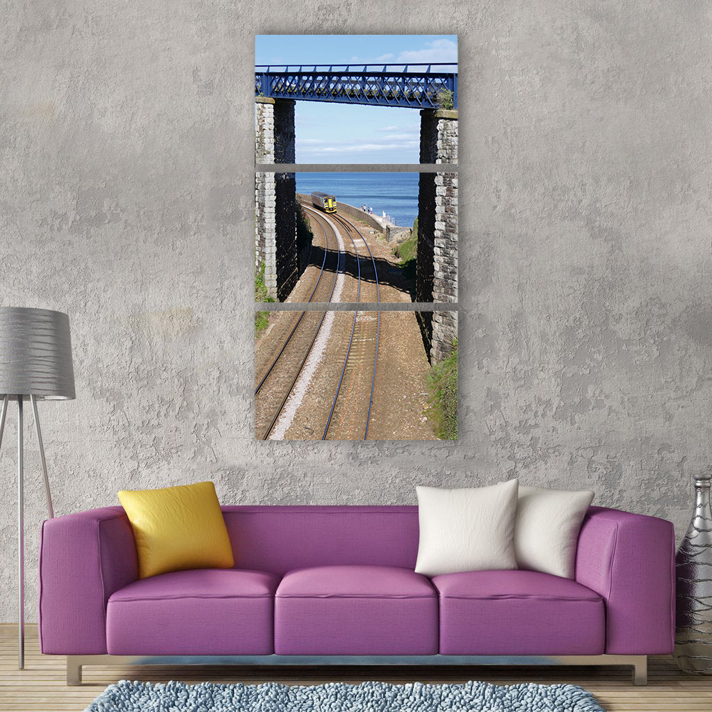 Teignmouth devon water coast sea Vertical Canvas Wall Art