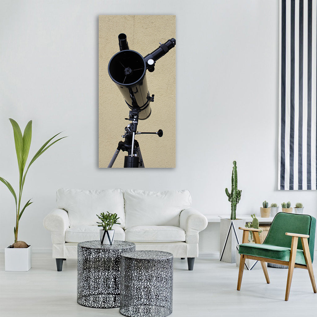 telescope view optics binoculars Vertical Canvas Wall Art