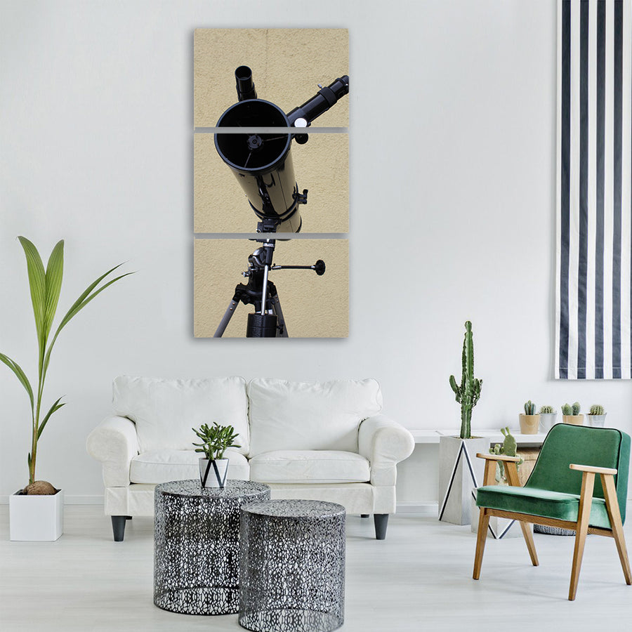 telescope view optics binoculars Vertical Canvas Wall Art