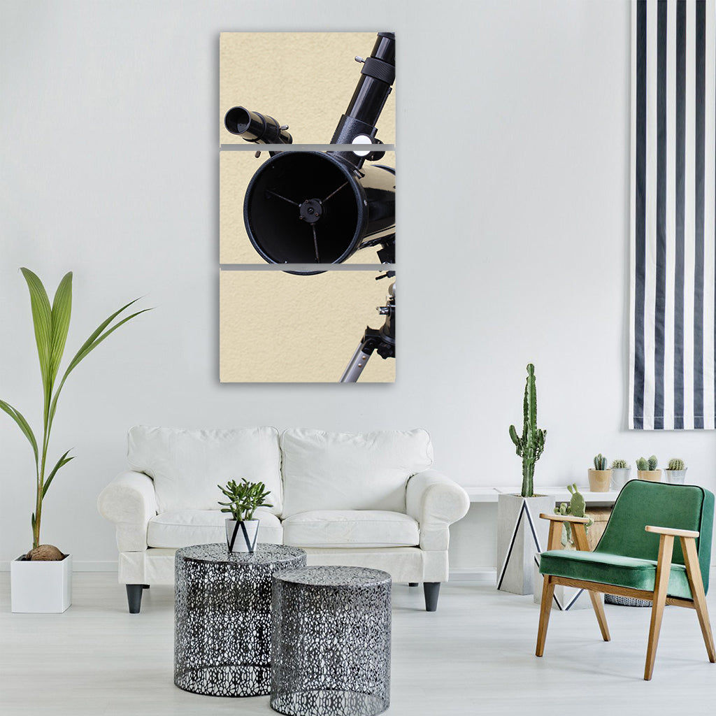 telescope view optics binoculars Vertical Canvas Wall Art