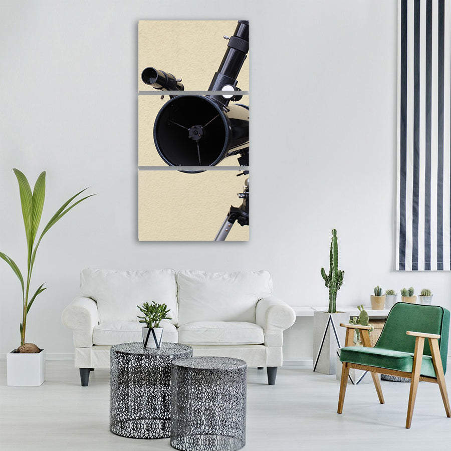 telescope view optics binoculars Vertical Canvas Wall Art