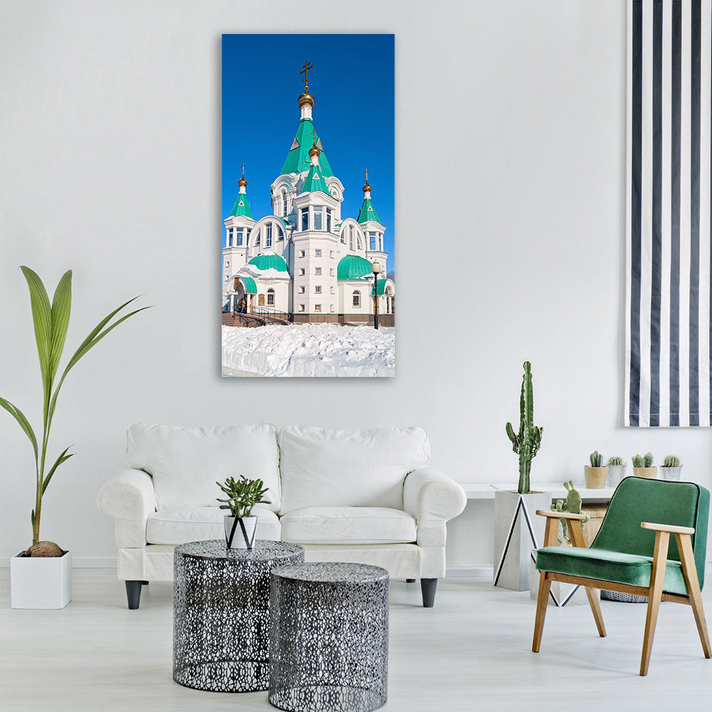 temple church cathedral religious Vertical Canvas Wall Art