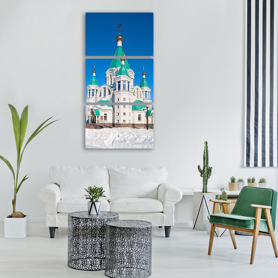 temple church cathedral religious Vertical Canvas Wall Art