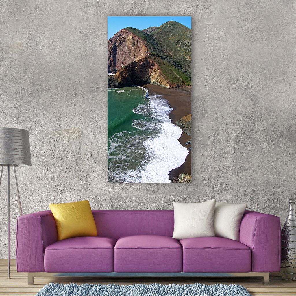 Tennessee cove california sea ocean Vertical Canvas Wall Art