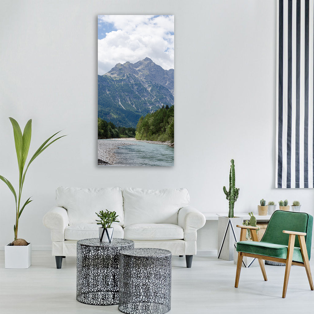 The tyrolean lech valley austria Vertical Canvas Wall Art
