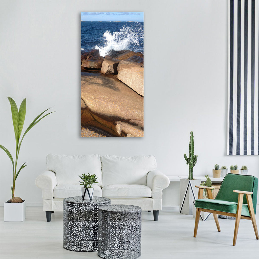 the west coast ramsmora coast sea Vertical Canvas Wall Art