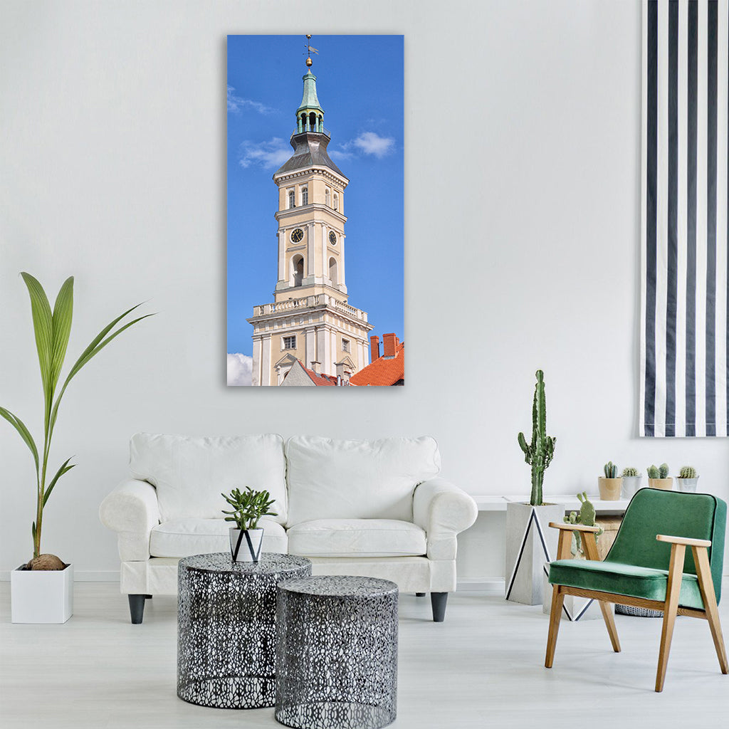 tower the town hall town hall tower Vertical Canvas Wall Art