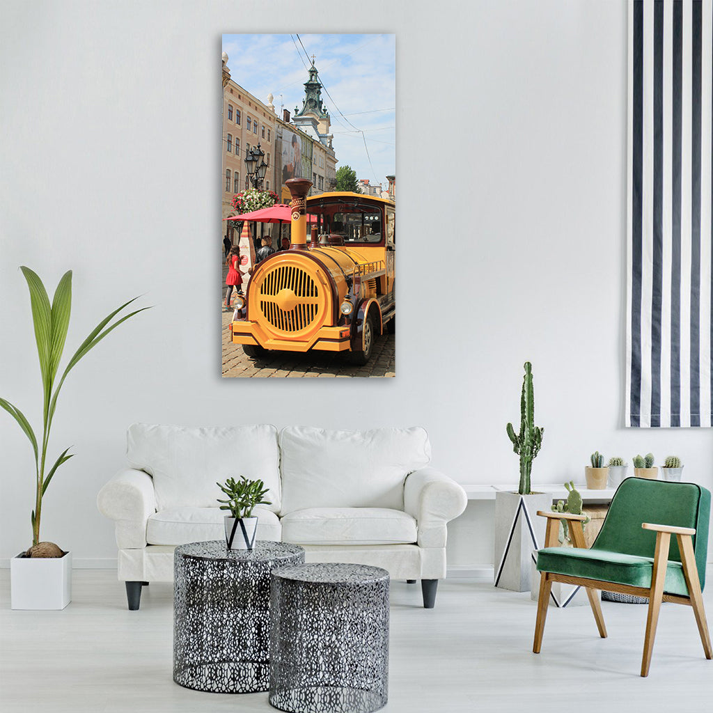 tram excursion ukraine lviv Vertical Canvas Wall Art