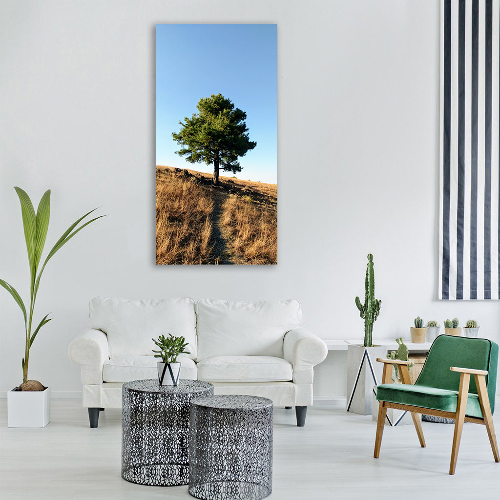 tree landscape coffee nature trees Vertical Canvas Wall Art