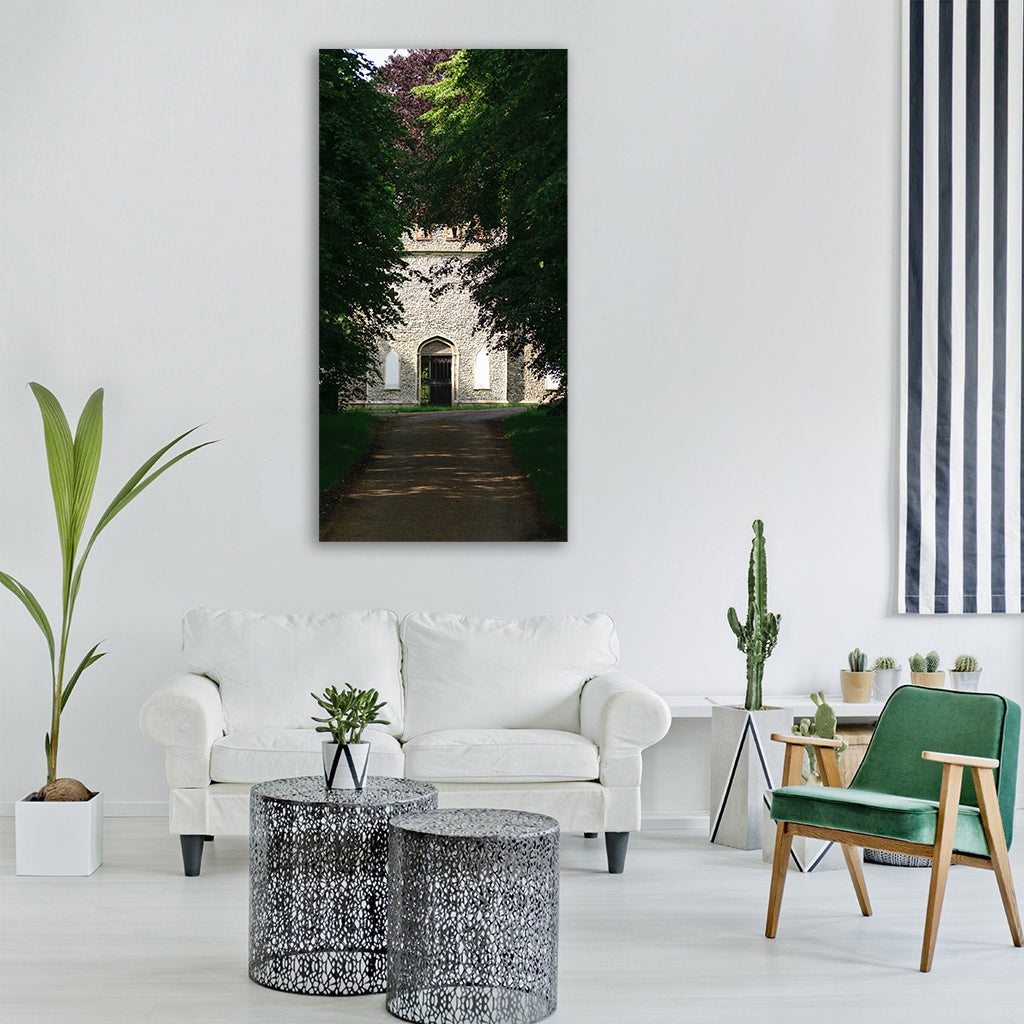 tree landscape nature autumn green Vertical Canvas Wall Art