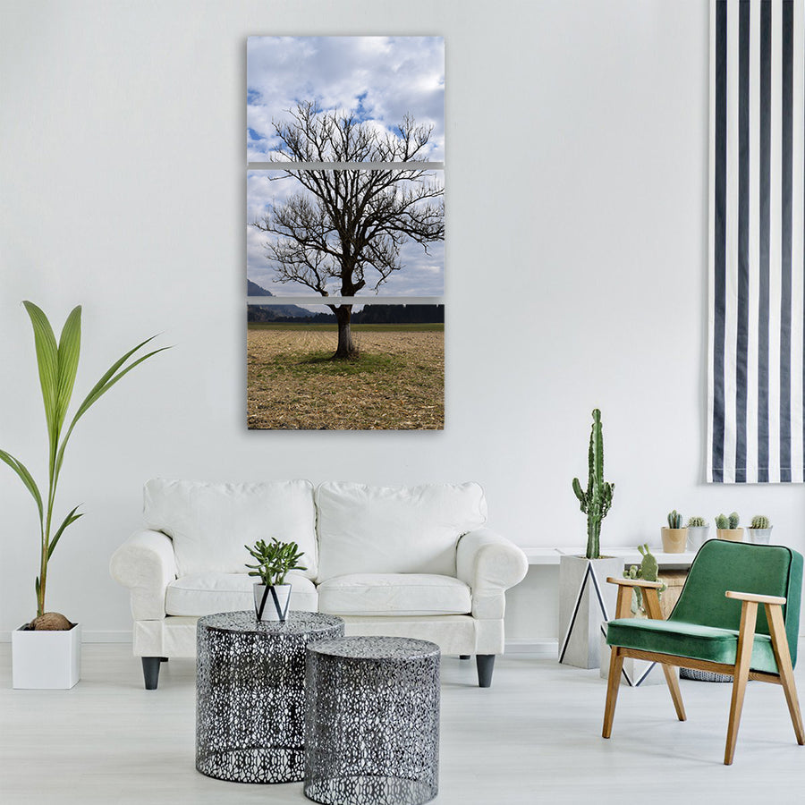 tree arable arable tree autumn Vertical Canvas Wall Art