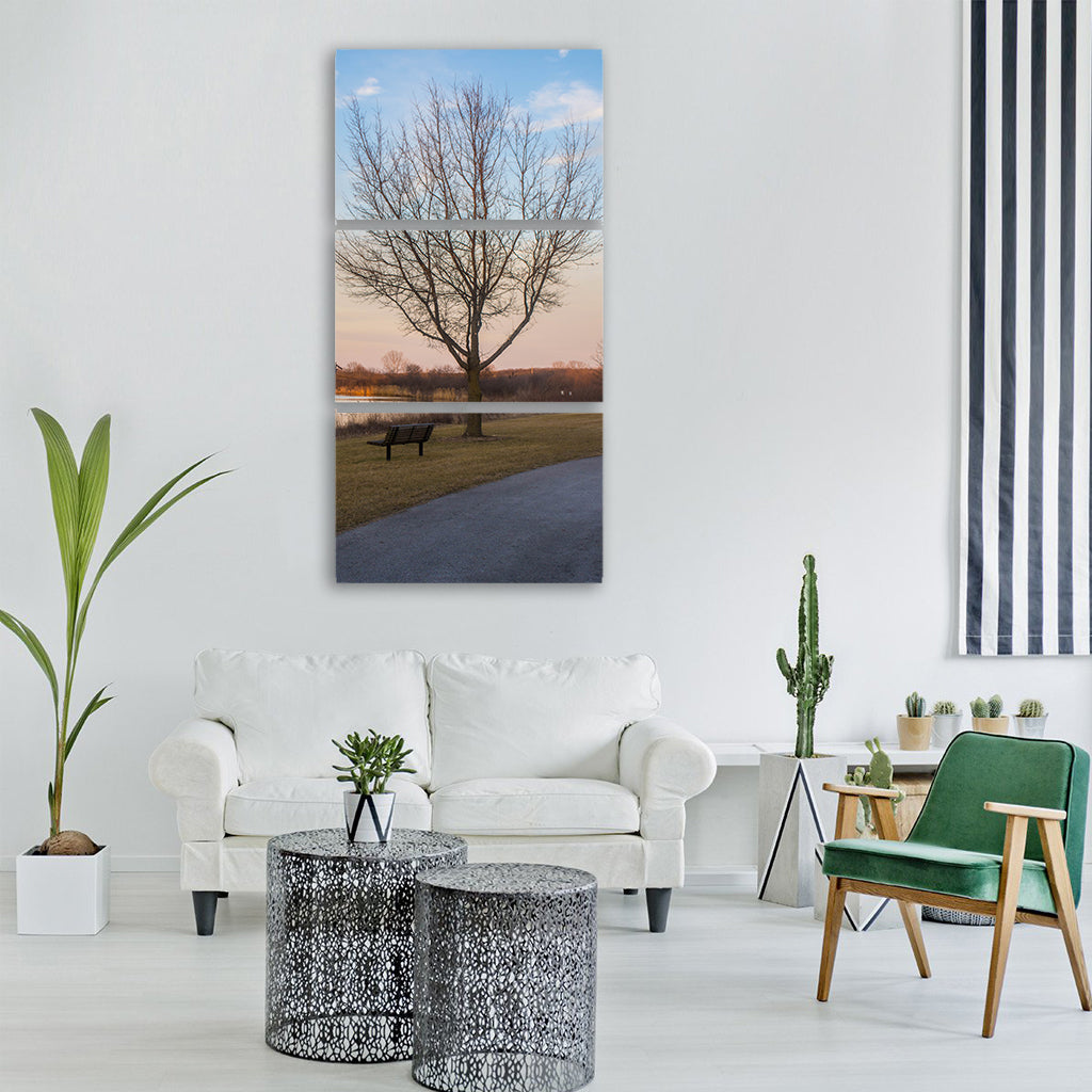 tree nature landscape dawn Vertical Canvas Wall Art