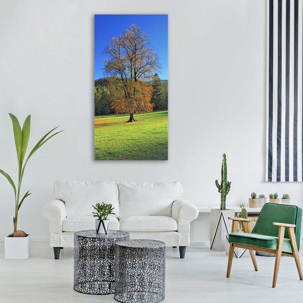tree landscape nature wood season Vertical Canvas Wall Art