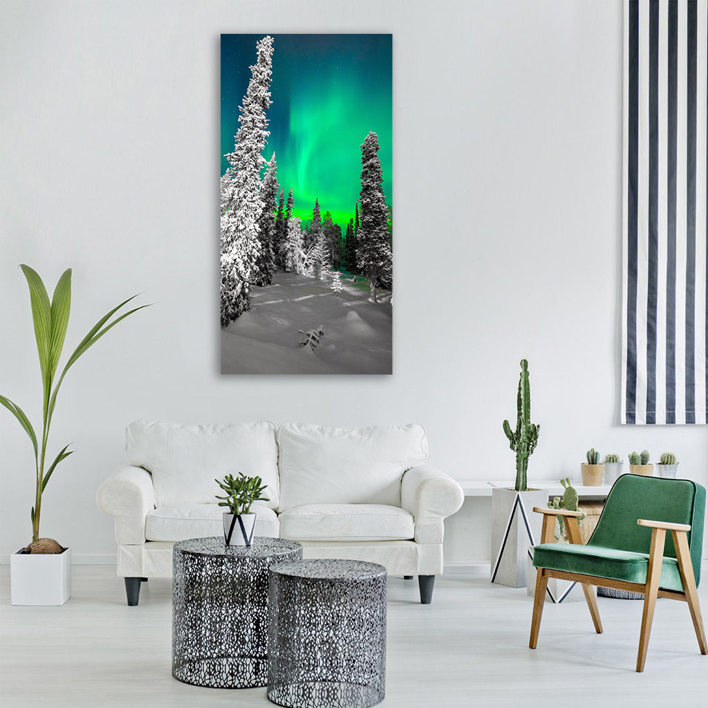 tree nature winter cold Vertical Canvas Wall Art