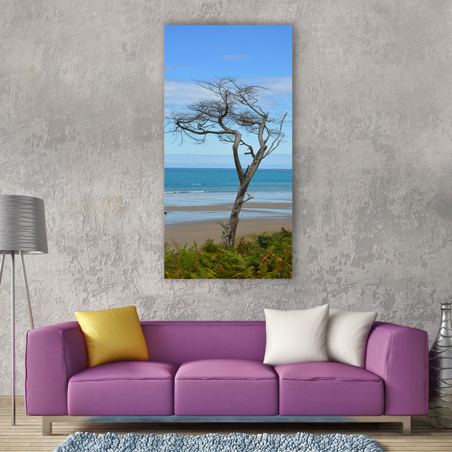 Tree dead tree still lifes seascape Vertical Canvas Wall Art