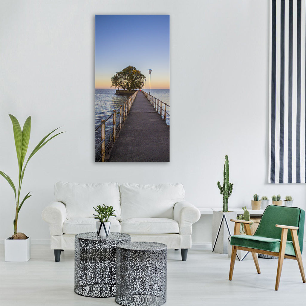 tree costa landscape nature river Vertical Canvas Wall Art