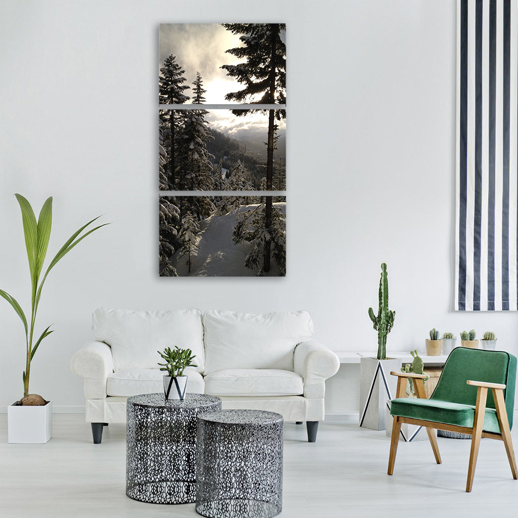 tree pine pine trees landscape fir Vertical Canvas Wall Art