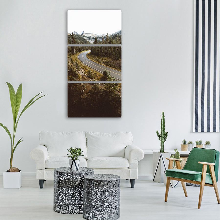 trees plant nature path road Vertical Canvas Wall Art