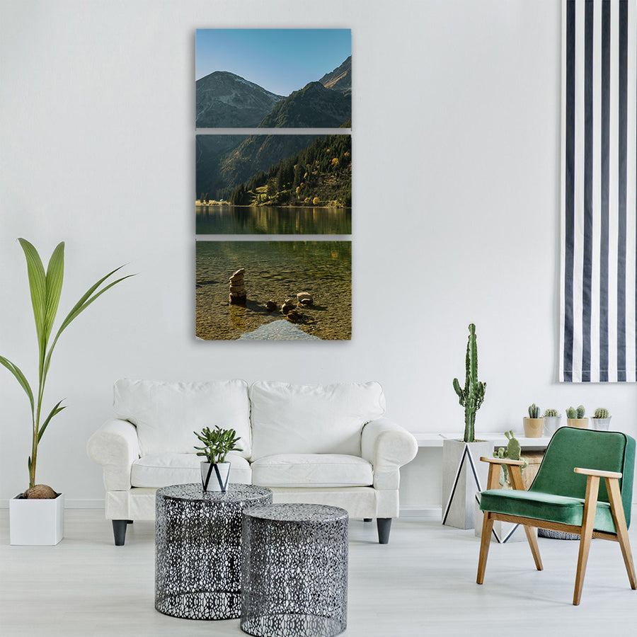 tyrol bergsee vilsalpsee alpine Vertical Canvas Wall Art