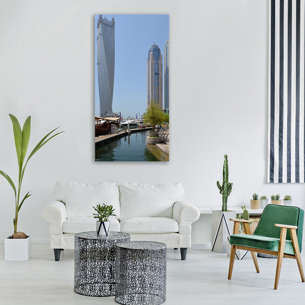 u a e vacations dubai sun Vertical Canvas Wall Art