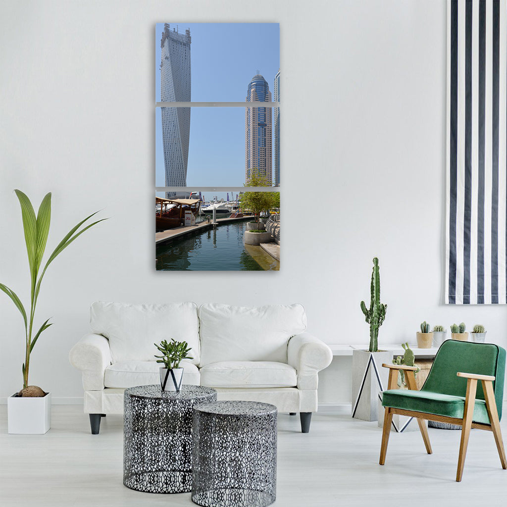u a e vacations dubai sun Vertical Canvas Wall Art